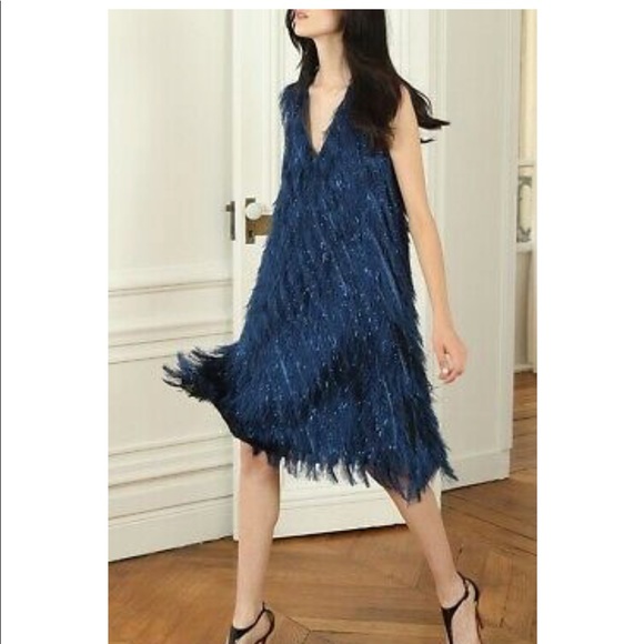 V-neck fringe dress by Martin Grant - Picture 1 of 6